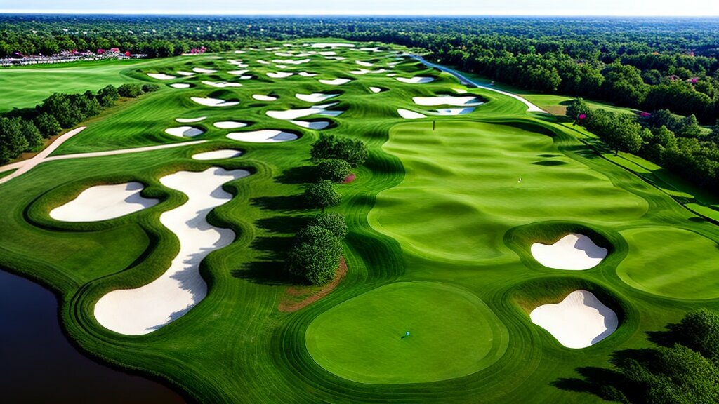 how many acres is the average golf course