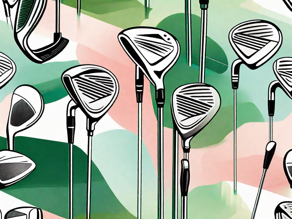 A variety of golf clubs designed for women
