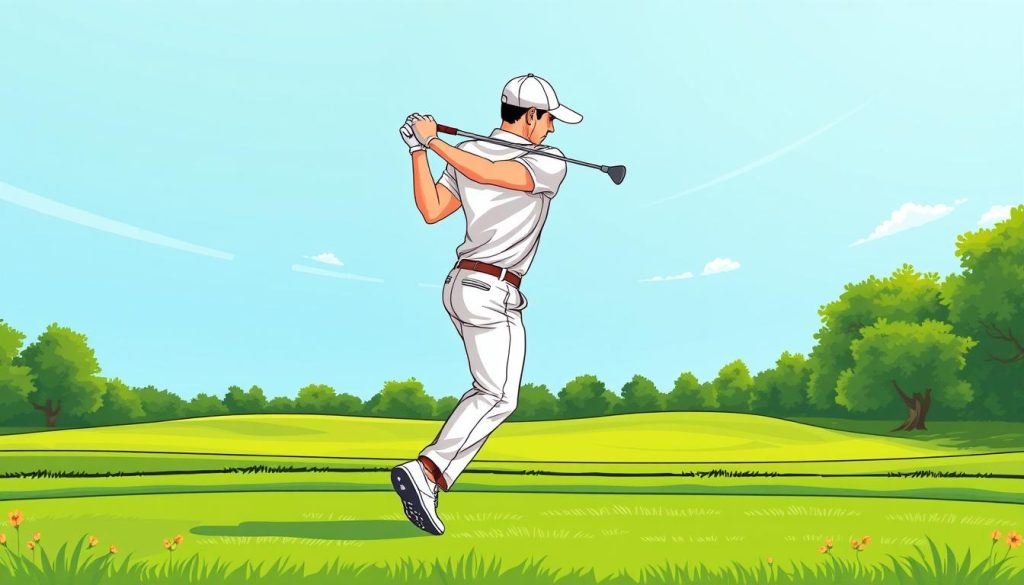 Golf swing balance and body position