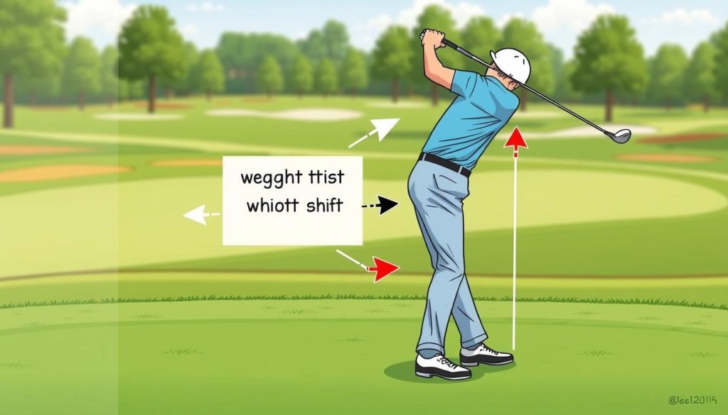 Golf swing weight shift