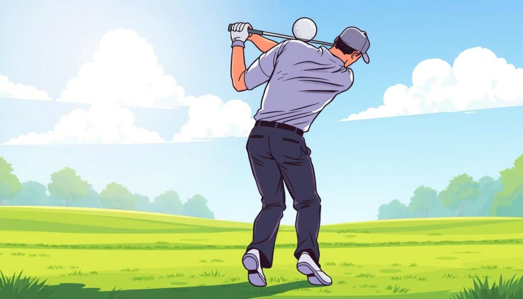 Golf takeaway and backswing