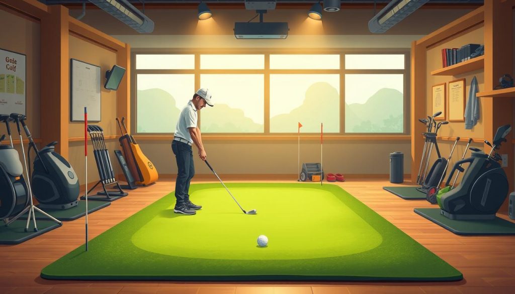 Indoor putting practice