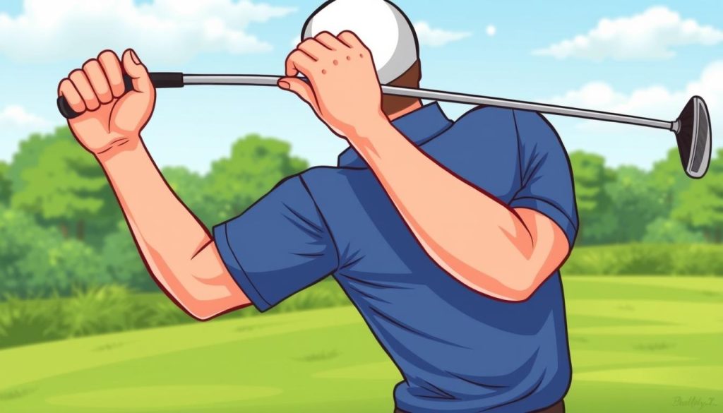 Golf arm position