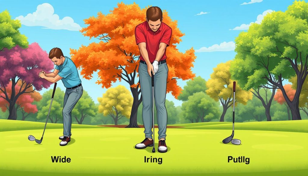 Golf stance adjustments