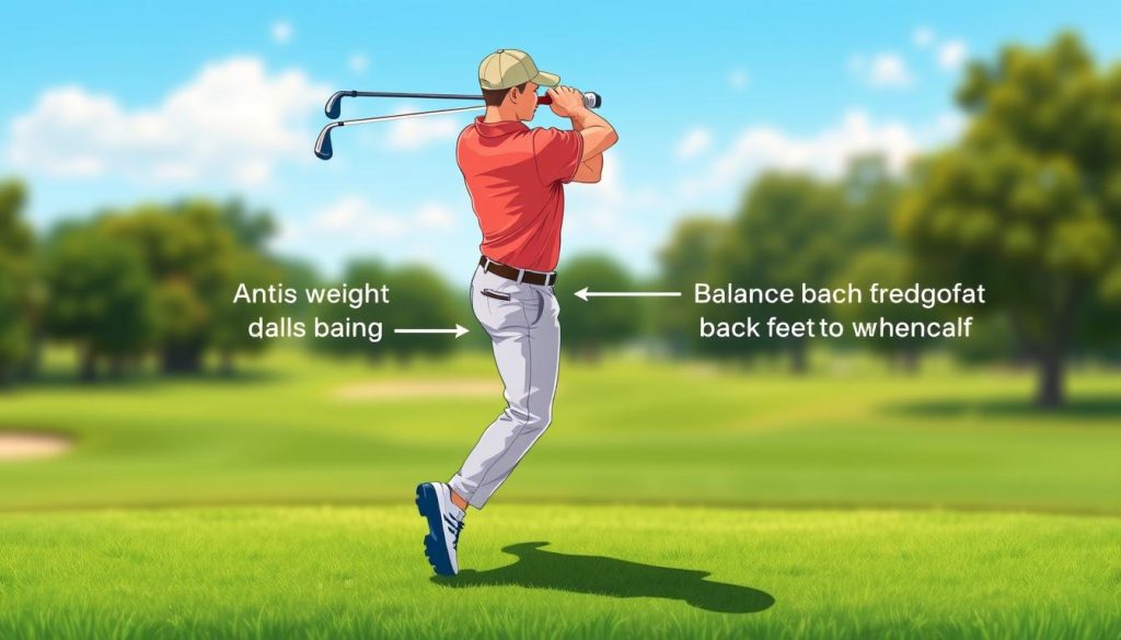 Golf swing balance and weight transfer