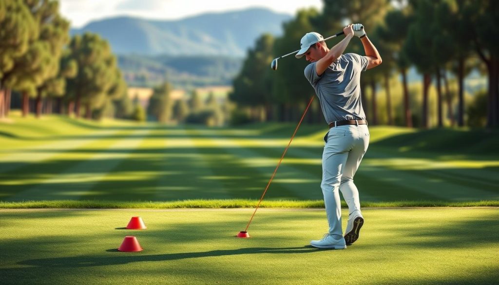 Golf swing path improvement drill