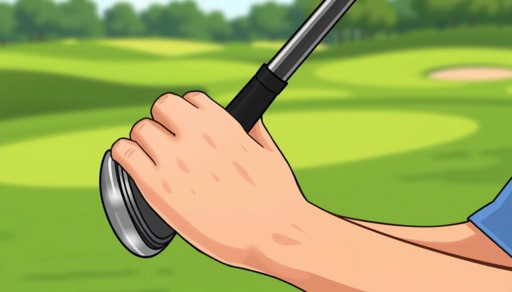 Neutral grip in golf