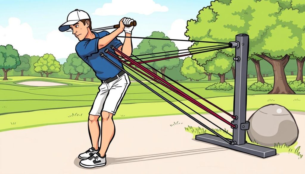 Power drills for golf using resistance bands